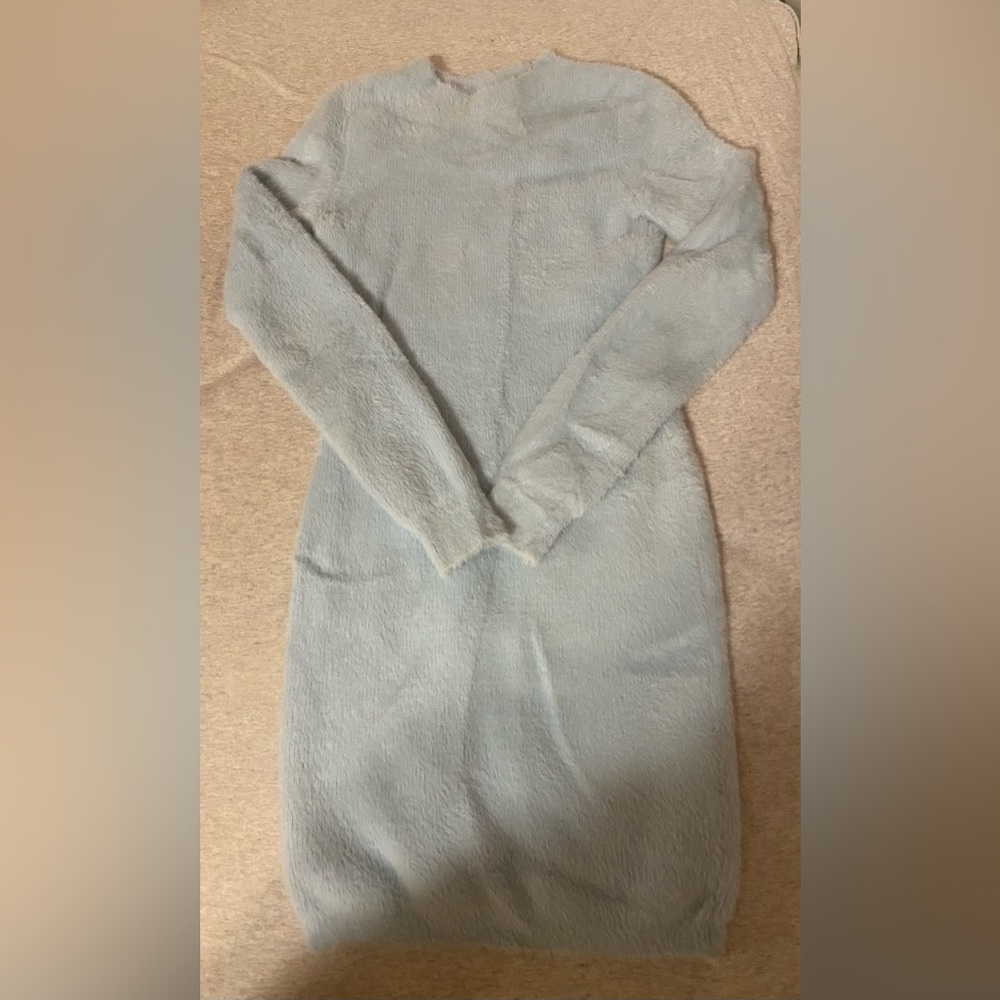 Princess Polly blue long sleeve sweater dress